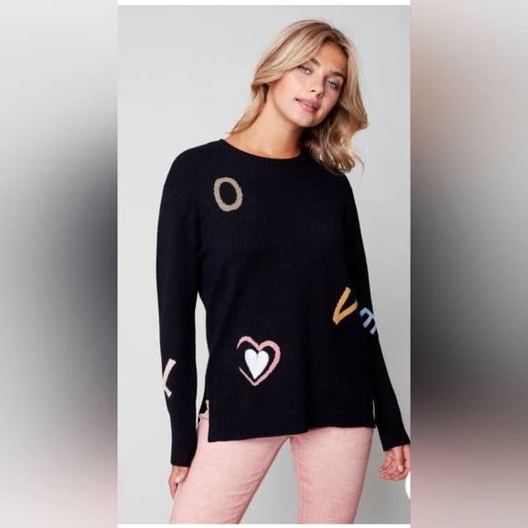 Charlie B Super Plush Love Sweater Sz M - Picture 1 of 7
